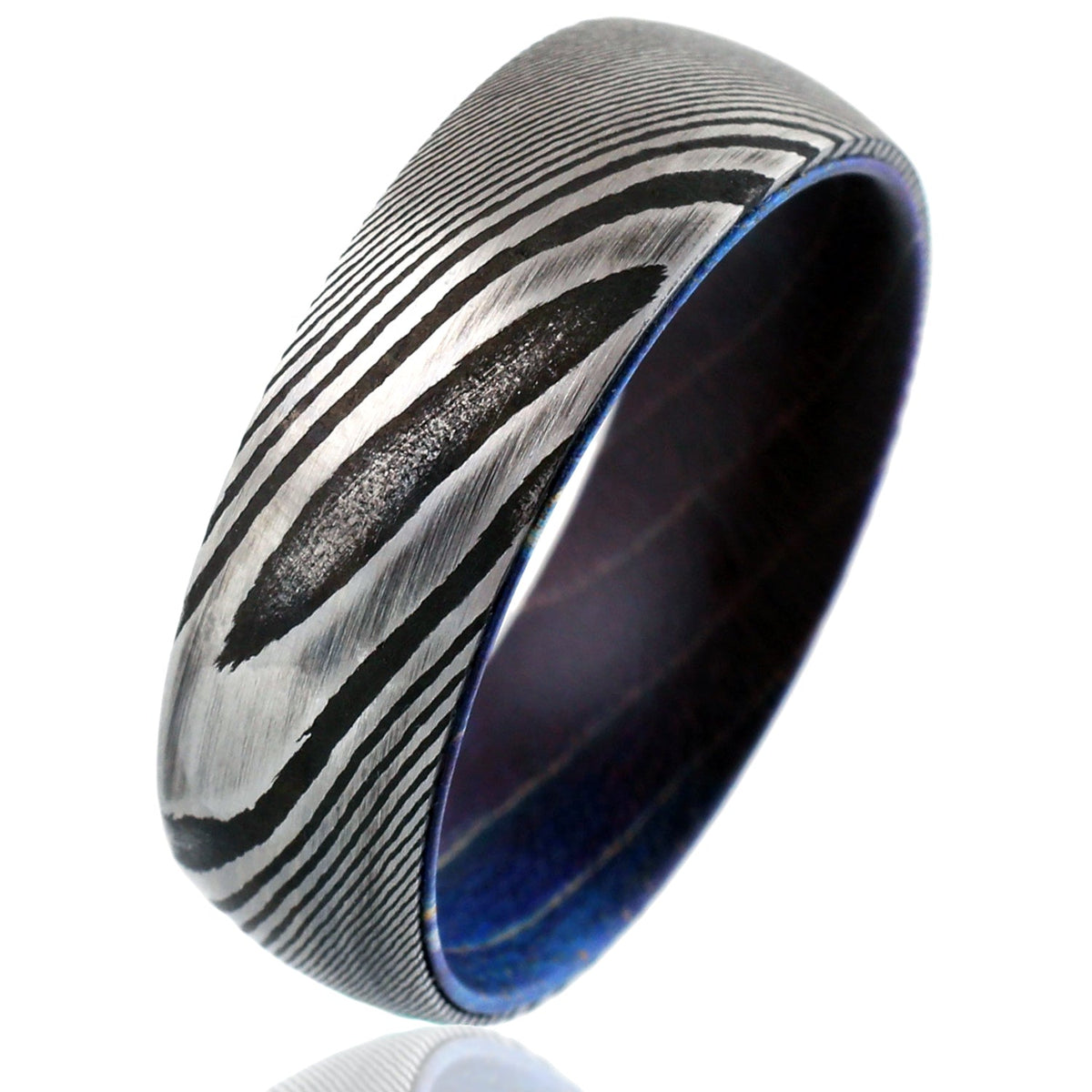 Damascus Steel + Wood Grain + Box Elder Wood
