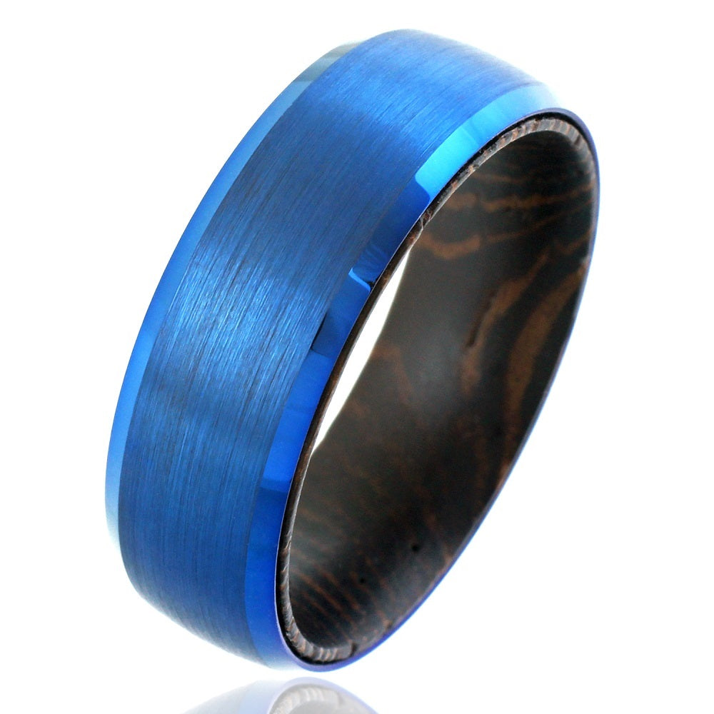 Royal Blue Tungsten + Wenge Wood