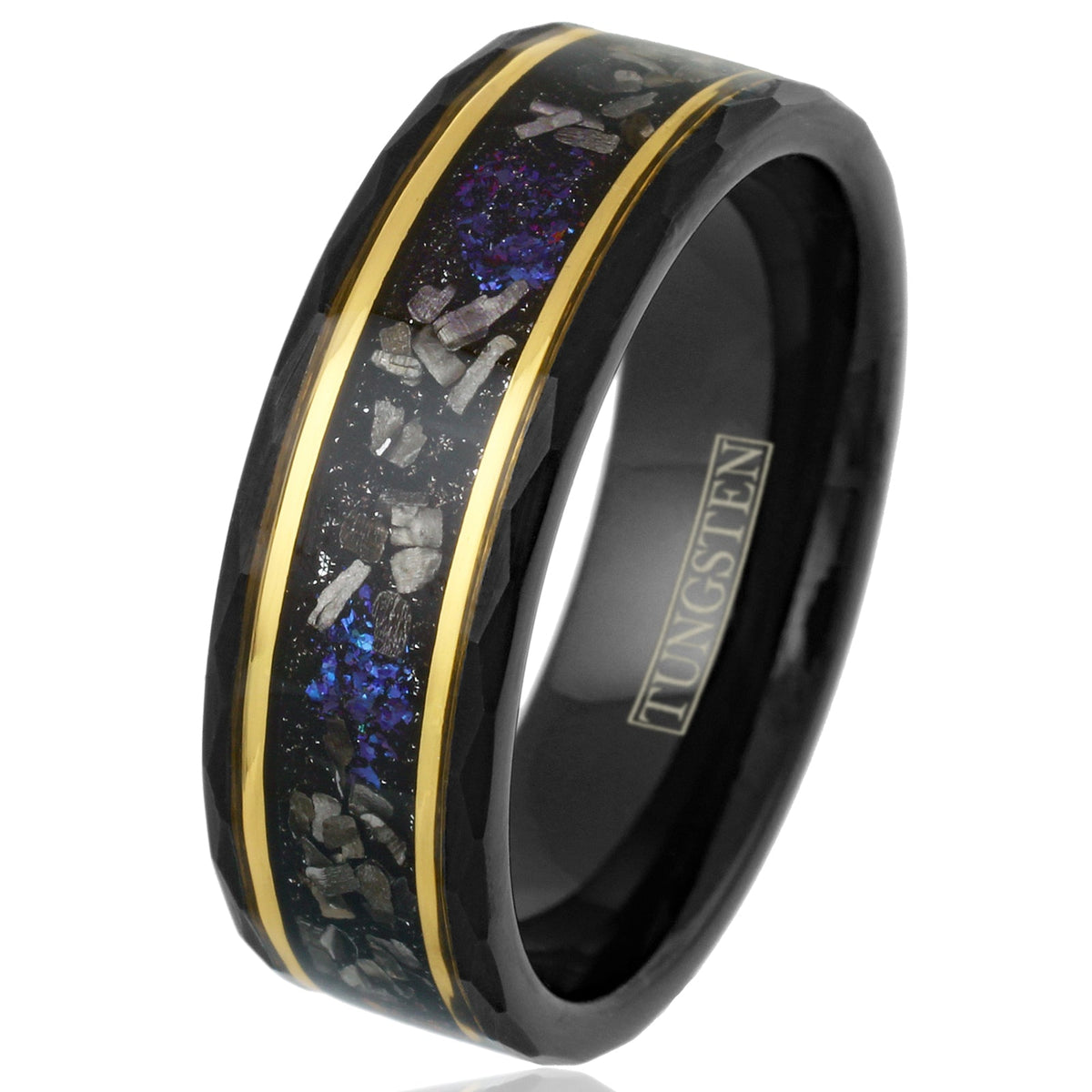 Black Tungsten + Black Meteorite + Purple Galaxy Dust + Yellow Gold