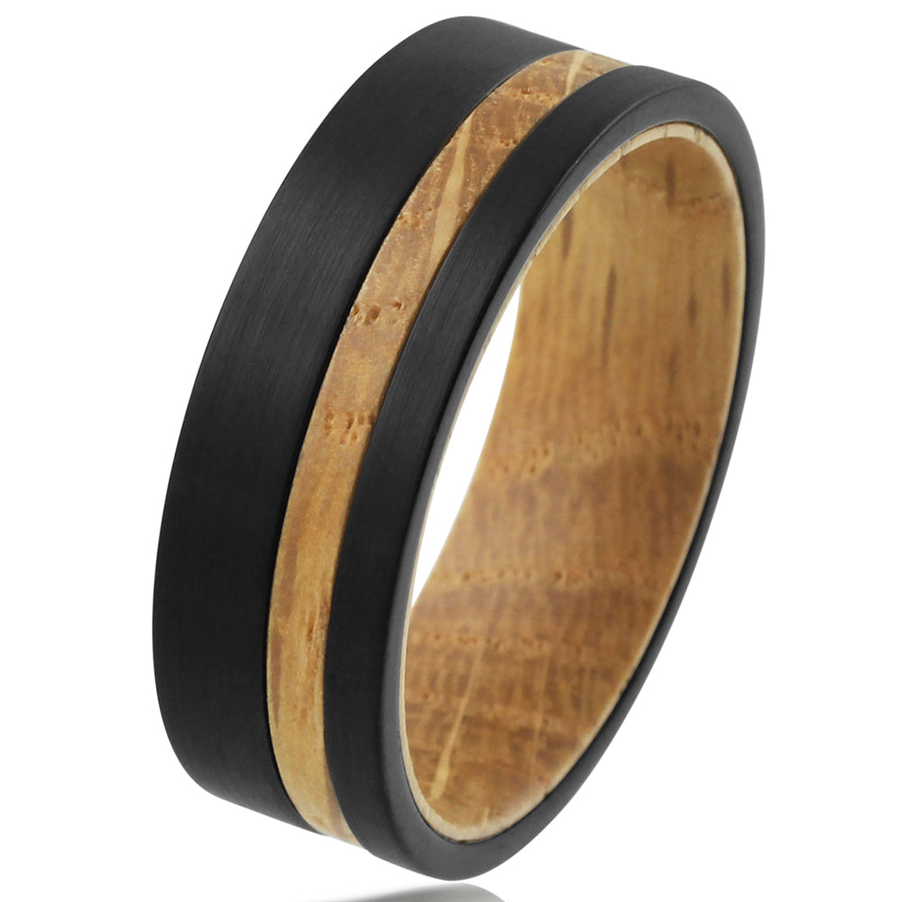 Black Tungsten + Whiskey Barrel Oak Wood