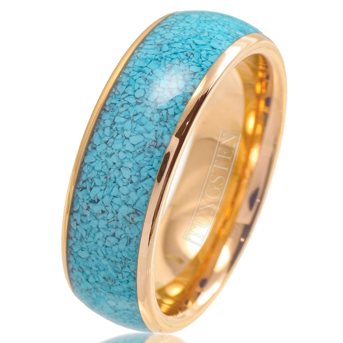 Rose Gold Tungsten + Turquoise