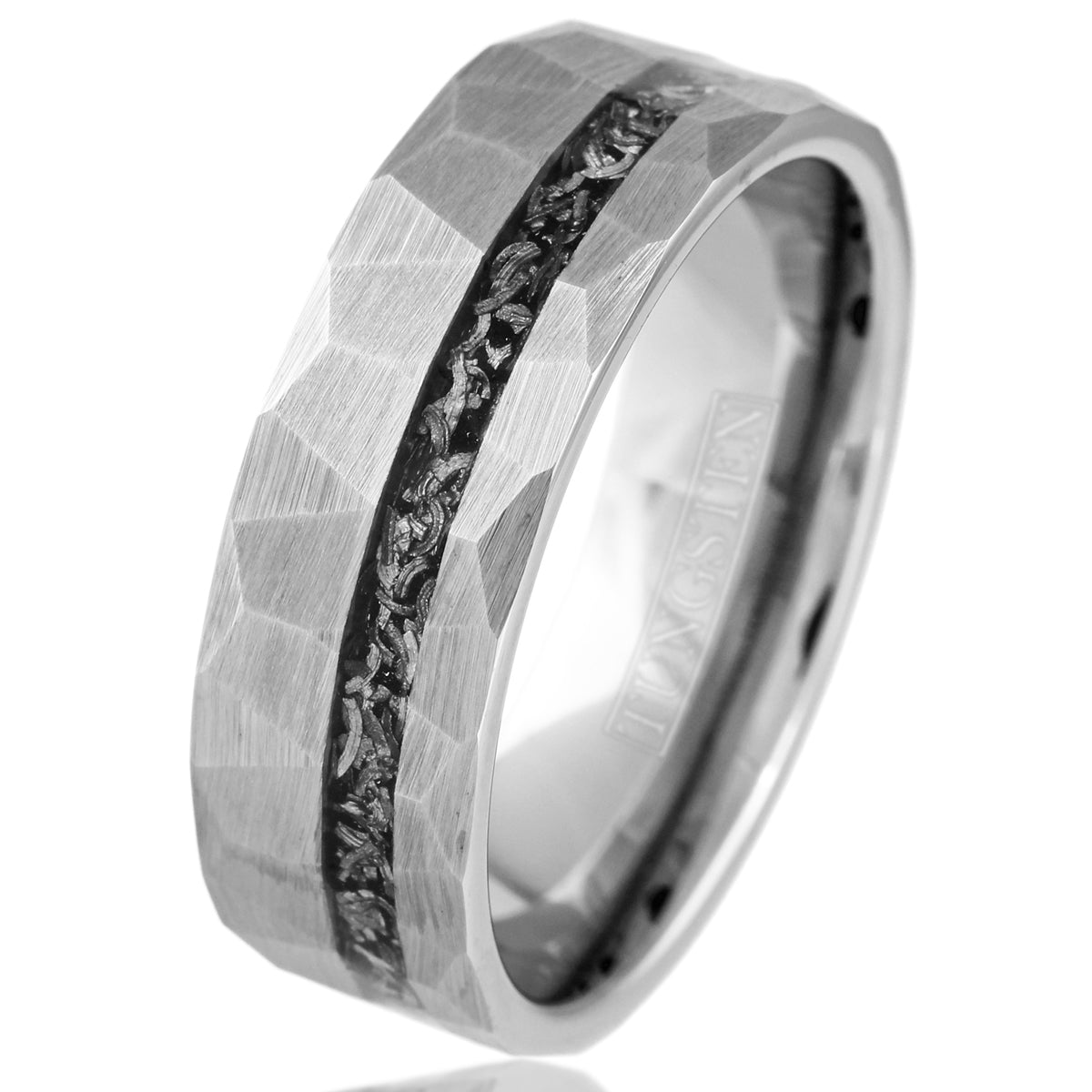 Silver Tungsten + Meteorite