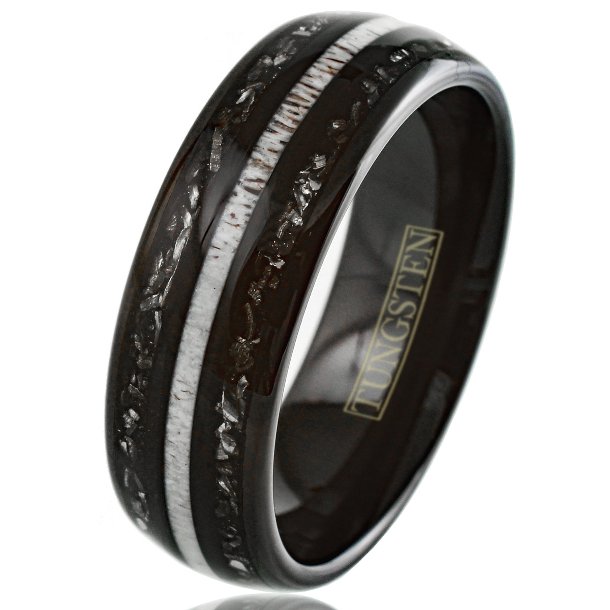 Black Tungsten + Antler +  Meteorite