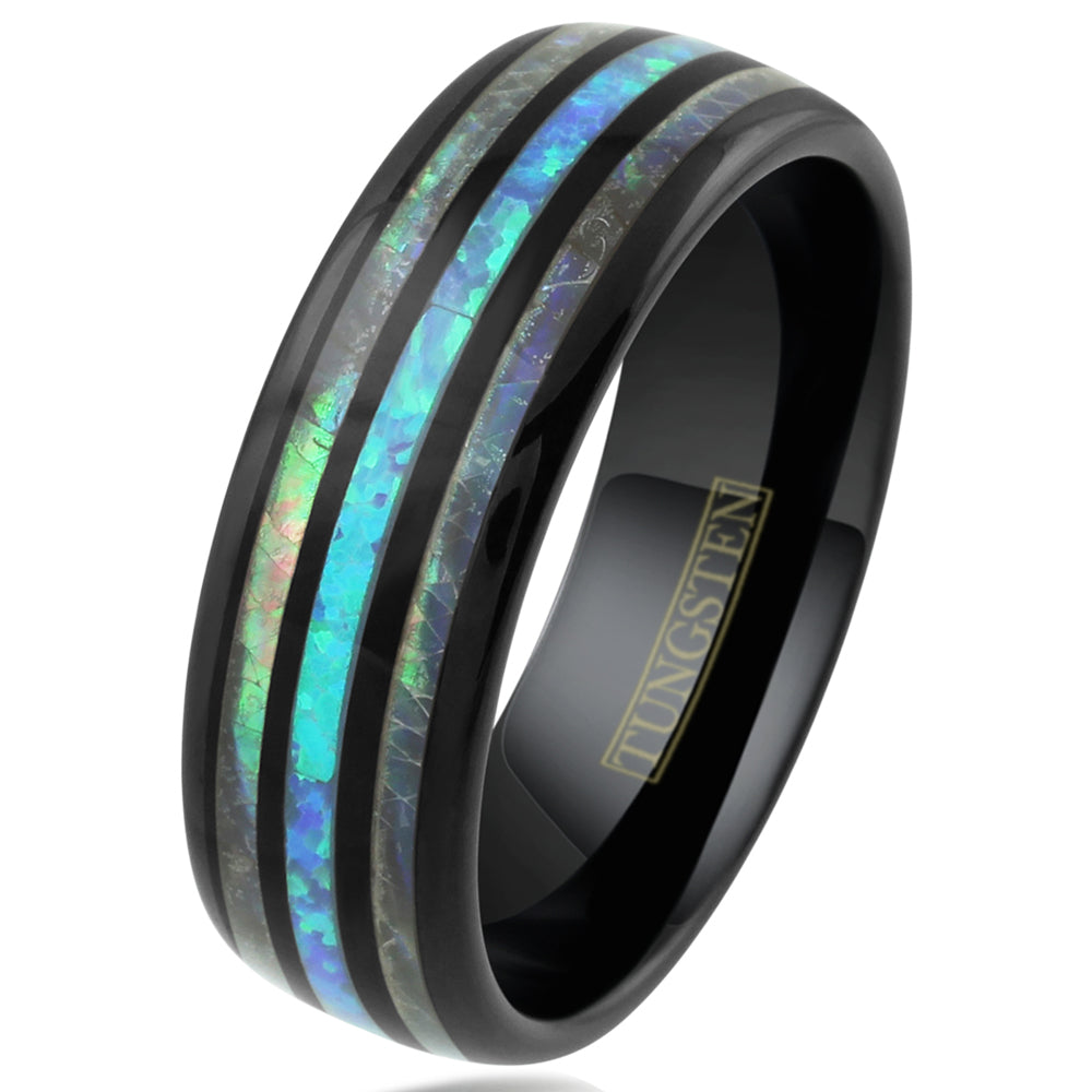 Black Tungsten + Blue Opal + Abalone
