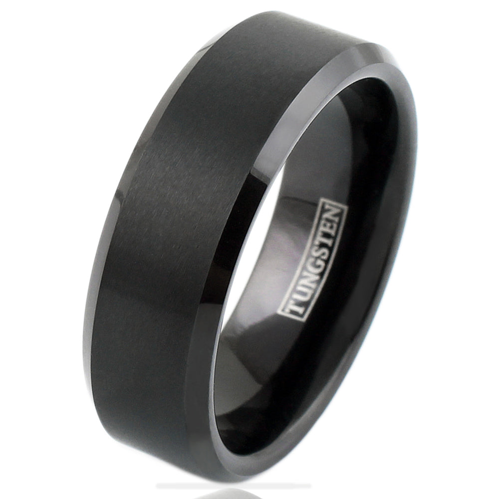 Black Tungsten + Brushed Finish + Beveled Edges