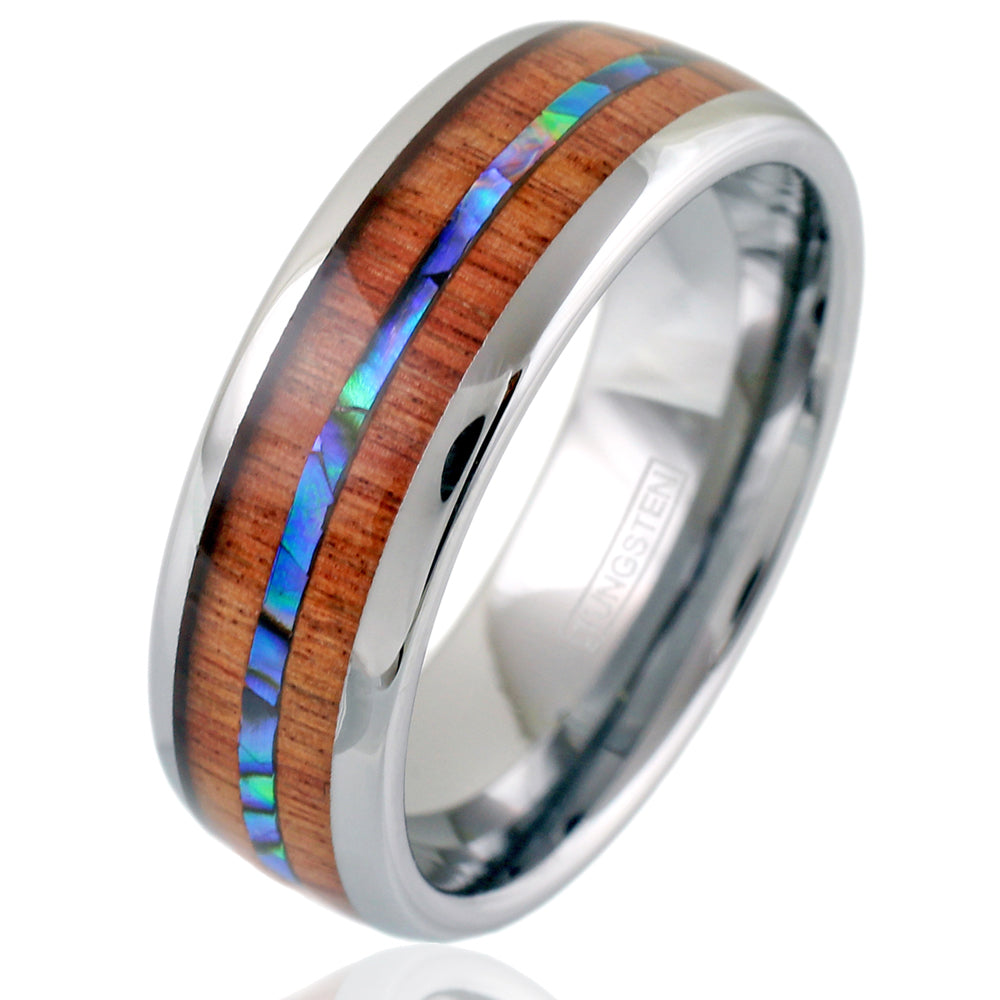 Silver Tungsten + Abalone Shell + Sandalwood