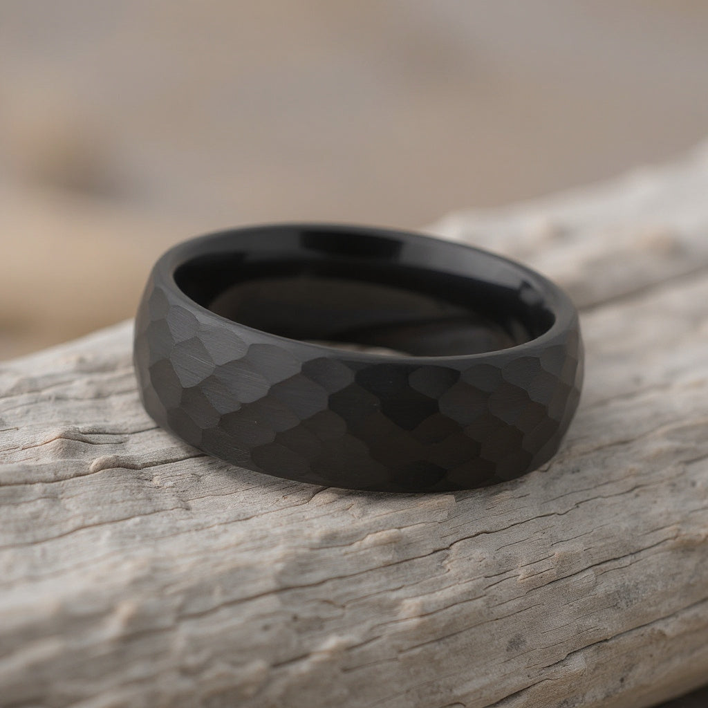 Black Tungsten + Hammered Finish