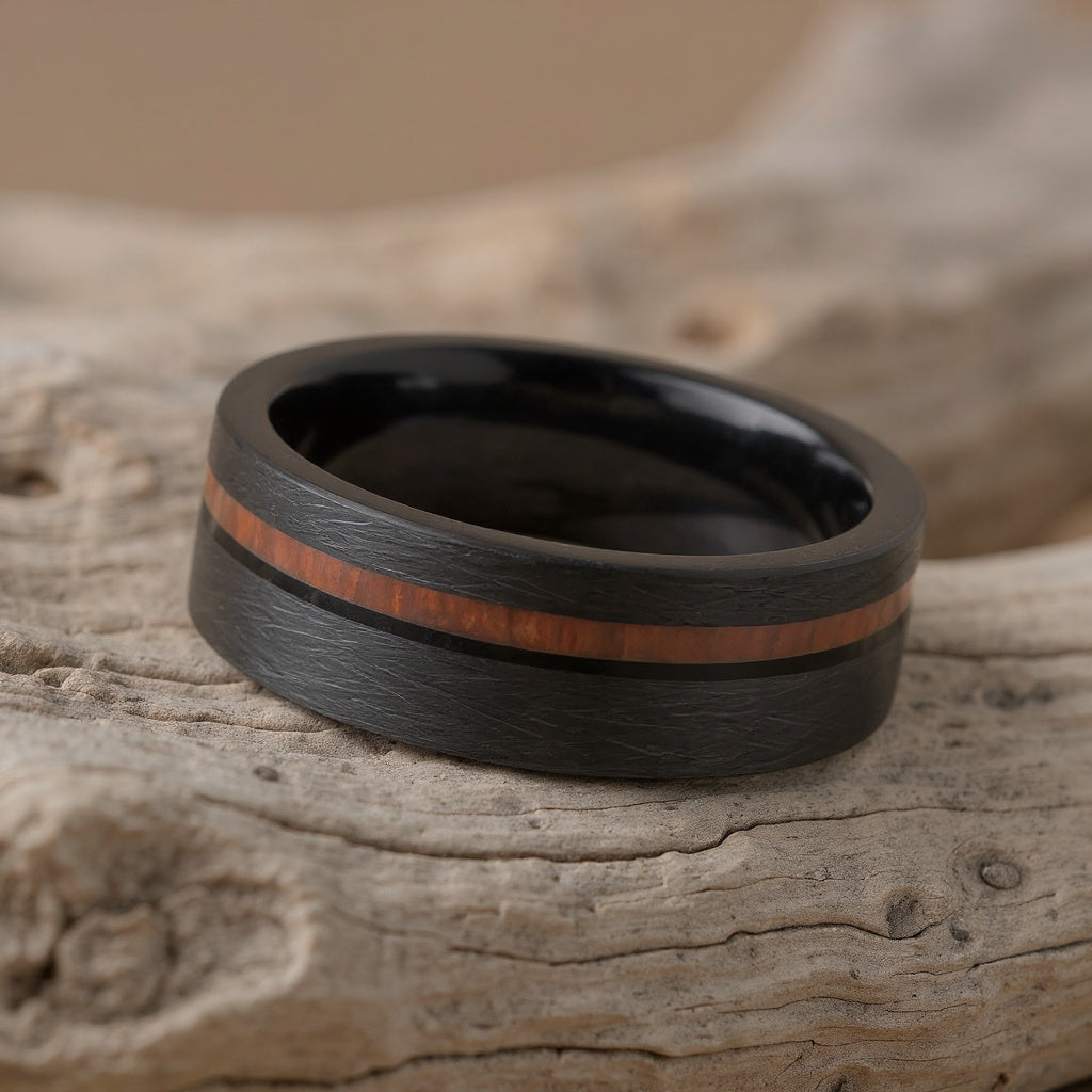 Black Tungsten + Koa Wood