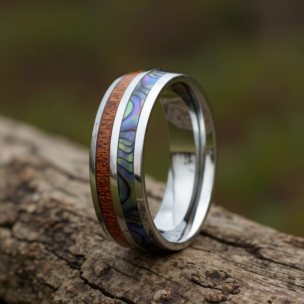 Silver Tungsten + Koa Wood + Abalone