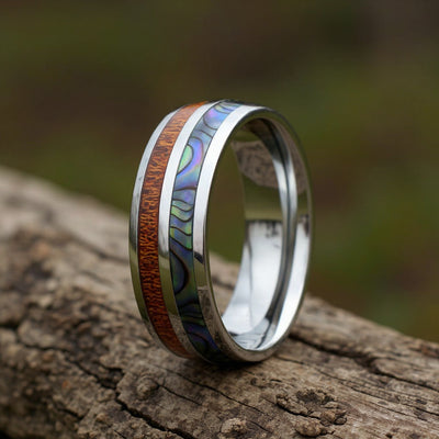 Silver Tungsten + Koa Wood + Abalone