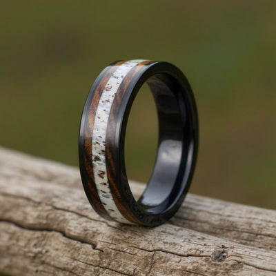 Black Tungsten + Antler + Bocote Wood