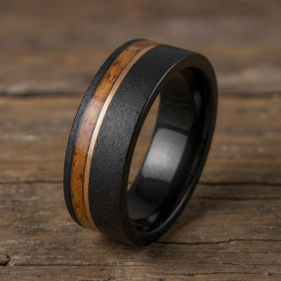 Black Tungsten + Whiskey Barrel Oak Wood