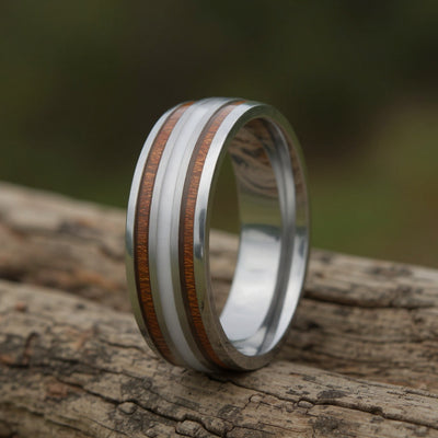 Silver Tungsten + Mother of Pearl + Koa Wood