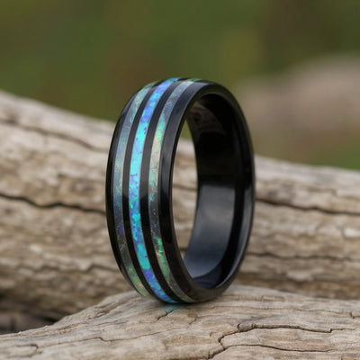 Black Tungsten + Blue Opal + Abalone