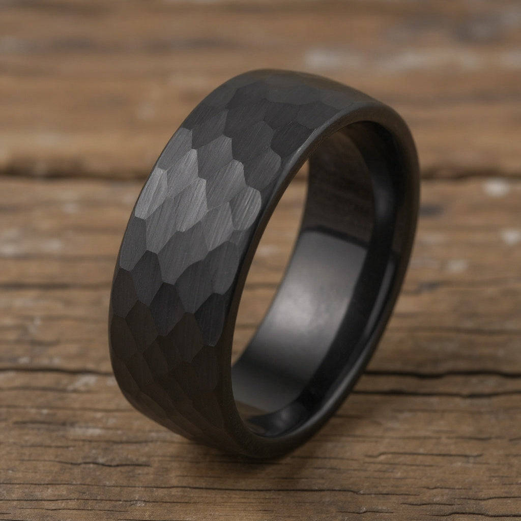 Black Tungsten + Hammered Finish
