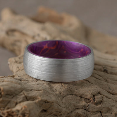 Silver Tungsten +  Box Elder Wood