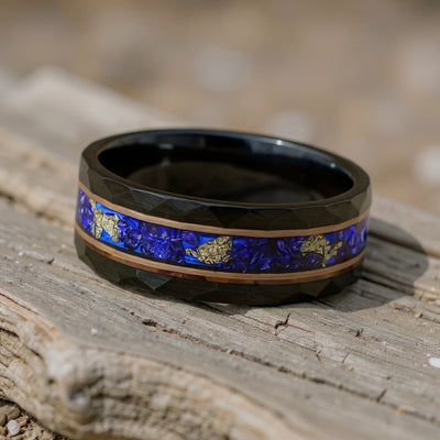 Black Tungsten + Gold Leaf +Sapphire