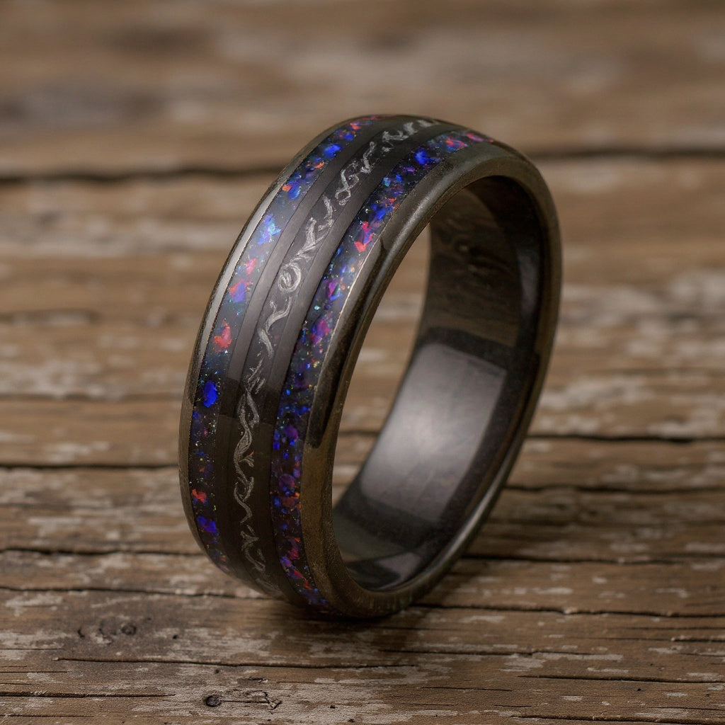 Black Tungsten + Meteorite + Sandstone