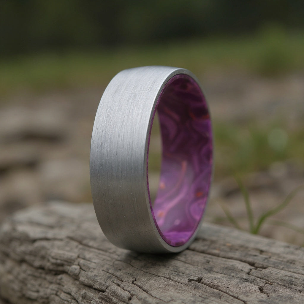 Silver Tungsten +  Box Elder Wood