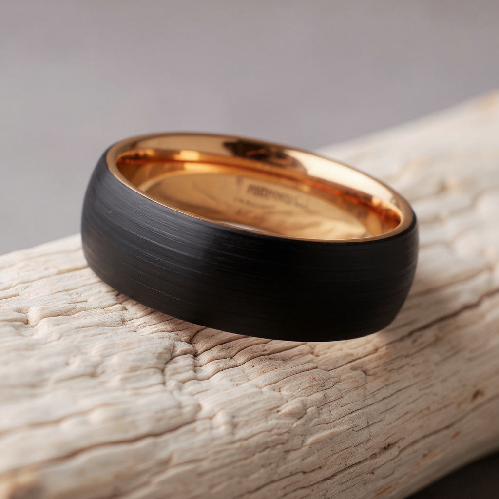 Black Tungsten + Rose Gold Interior
