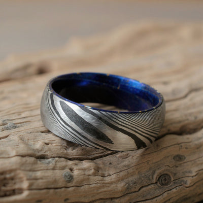 Damascus Steel + Wood Grain + Box Elder Wood