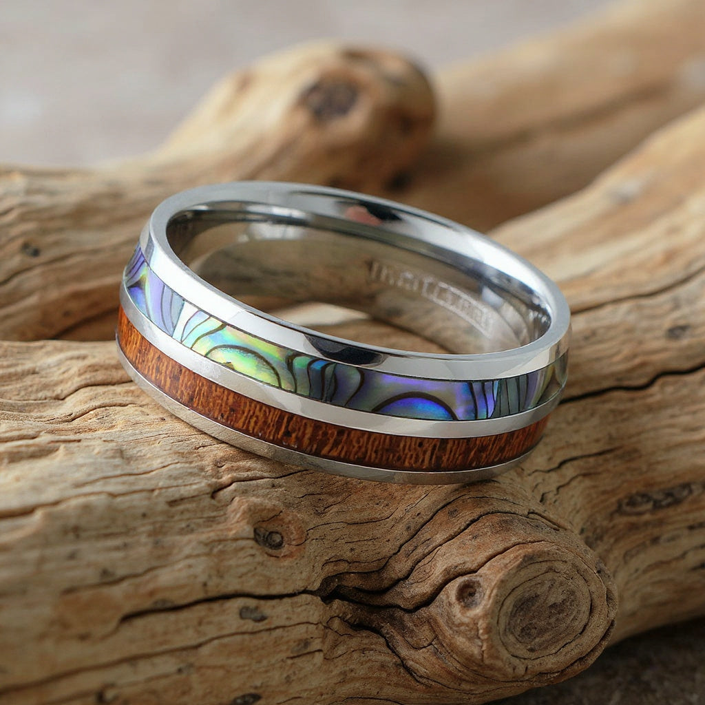 Silver Tungsten + Koa Wood + Abalone