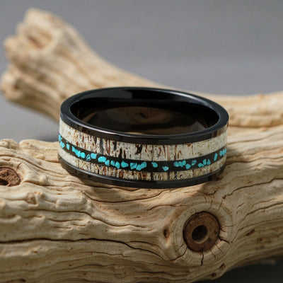 Black Tungsten + Turquoise + Antler