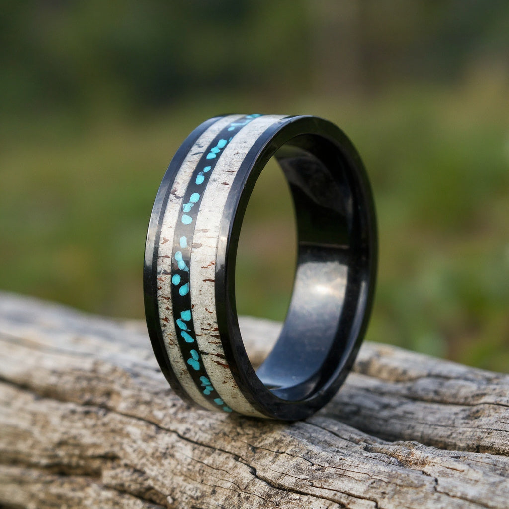 Black Tungsten + Turquoise + Antler