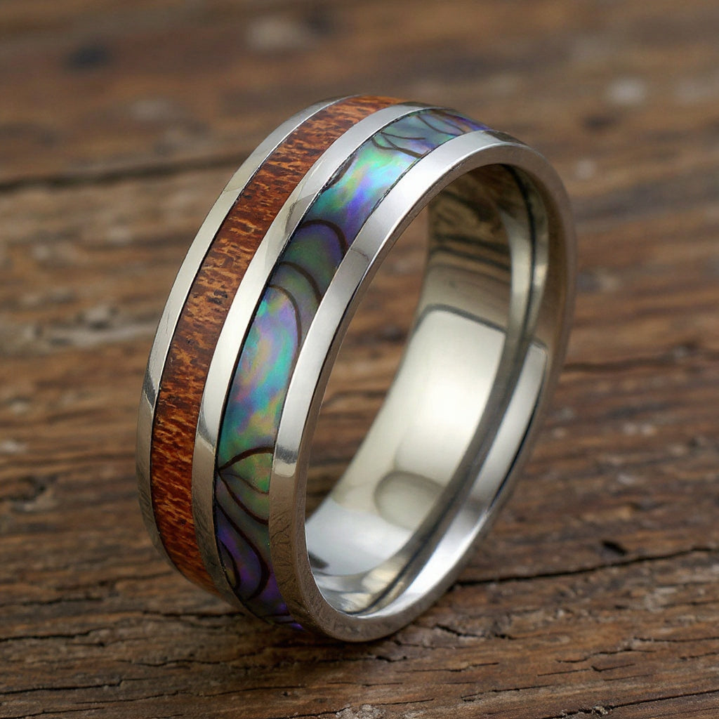 Silver Tungsten + Koa Wood + Abalone