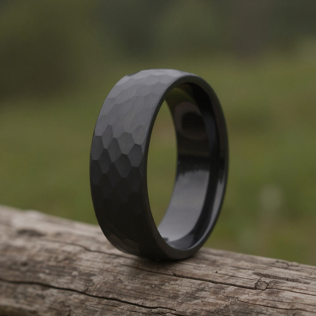 Black Tungsten + Hammered Finish