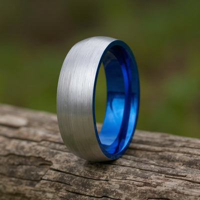 Blue Tungsten + Silver Brushed