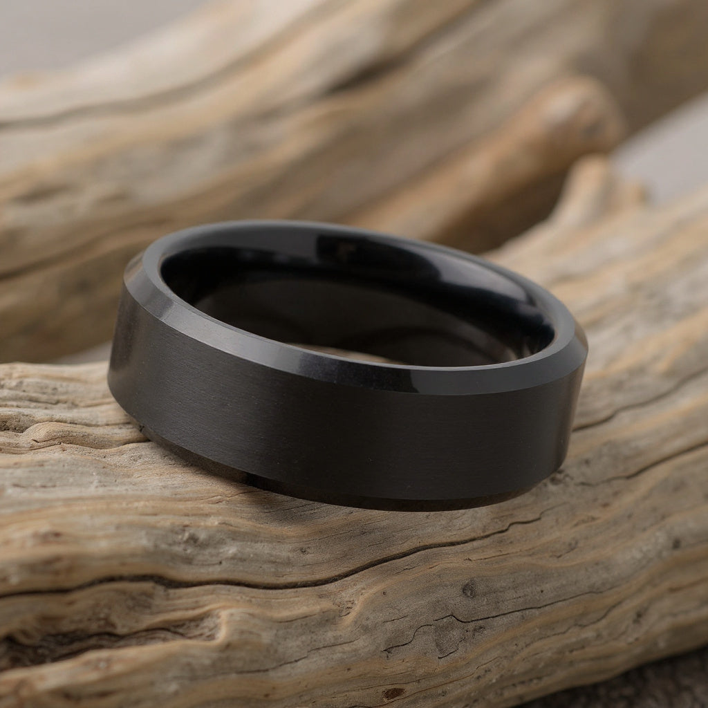 Black Tungsten + Brushed Finish + Beveled Edges