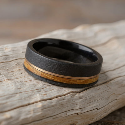 Black Tungsten + Whiskey Barrel Oak Wood