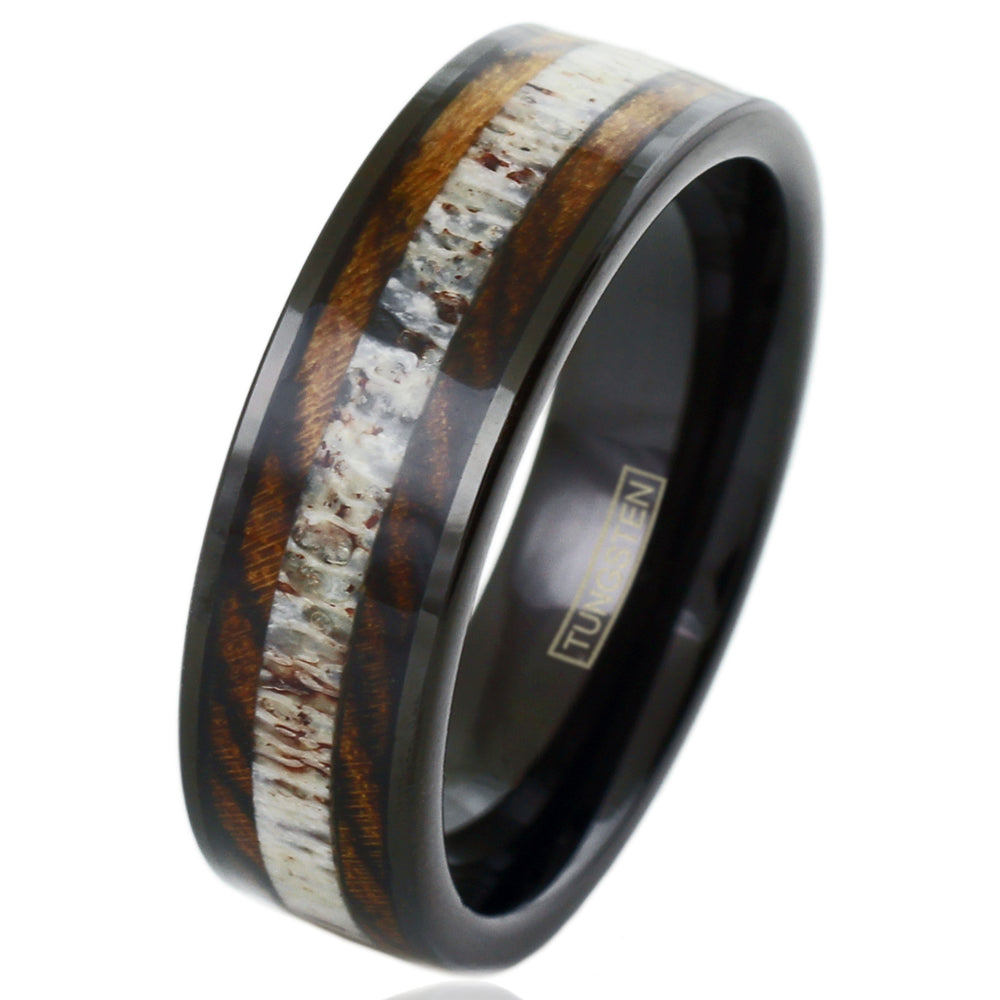 Black Tungsten + Antler + Bocote Wood