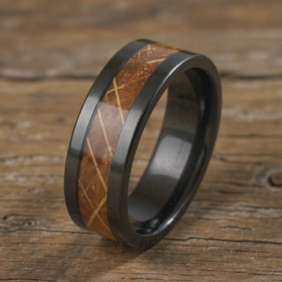 Black Tungsten + Whiskey Barrel Oak Wood