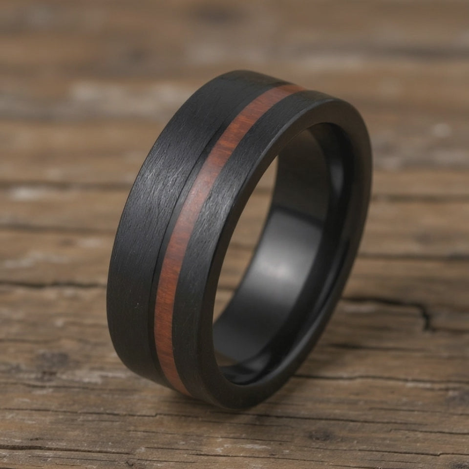 Black Tungsten + Koa Wood
