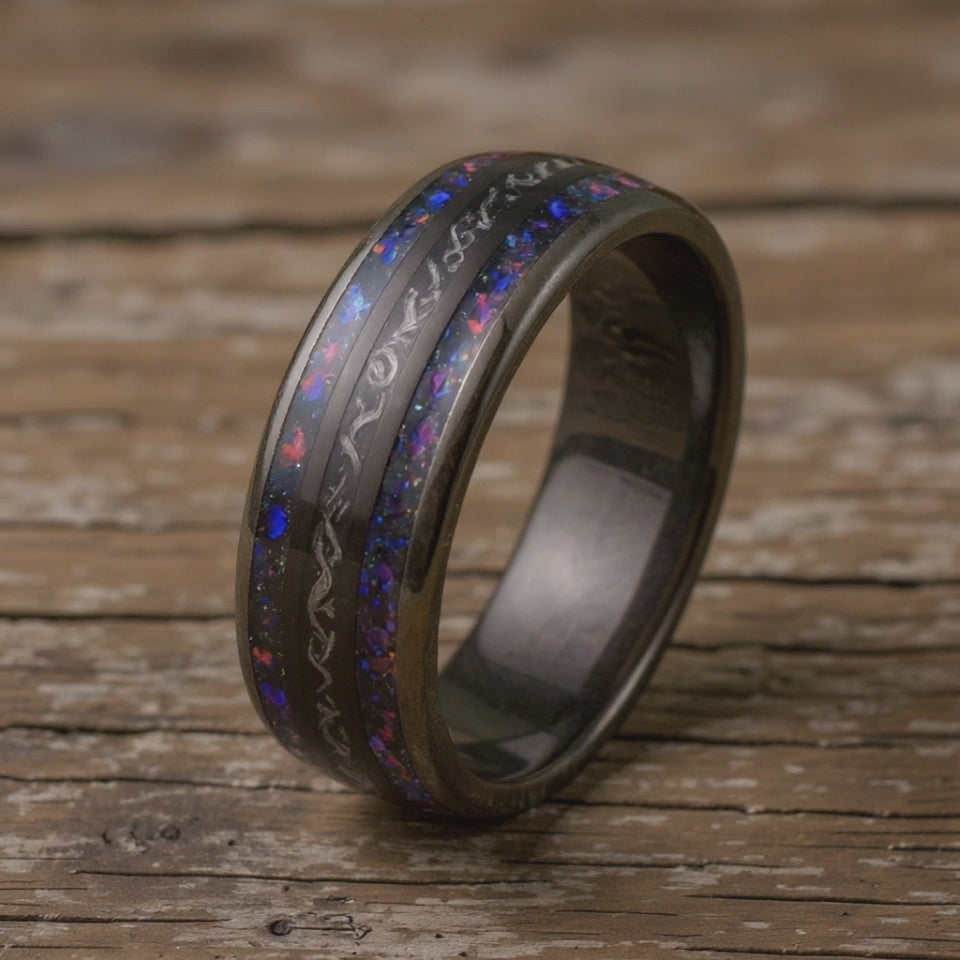 Black Tungsten + Meteorite + Sandstone