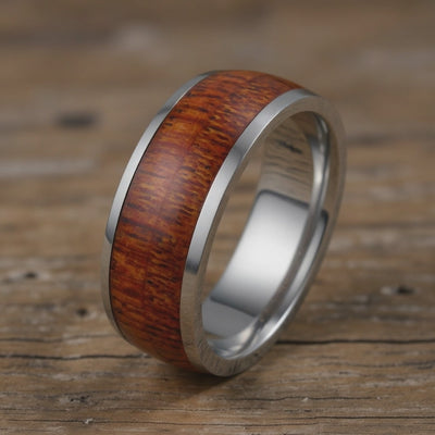 Silver Tungsten + Natural Wood