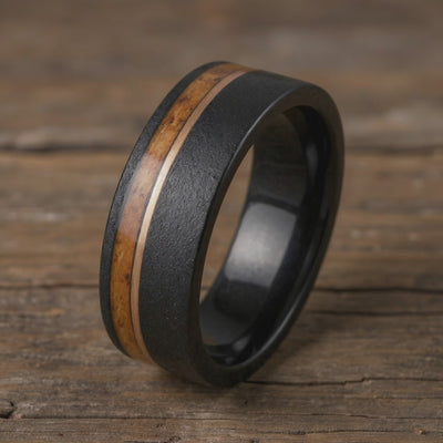 Black Tungsten + Whiskey Barrel Oak Wood