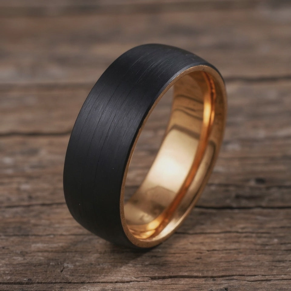 Black Tungsten + Rose Gold Interior