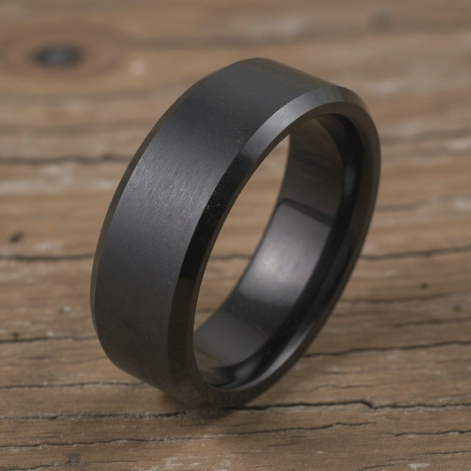 Black Tungsten + Brushed Finish + Beveled Edges