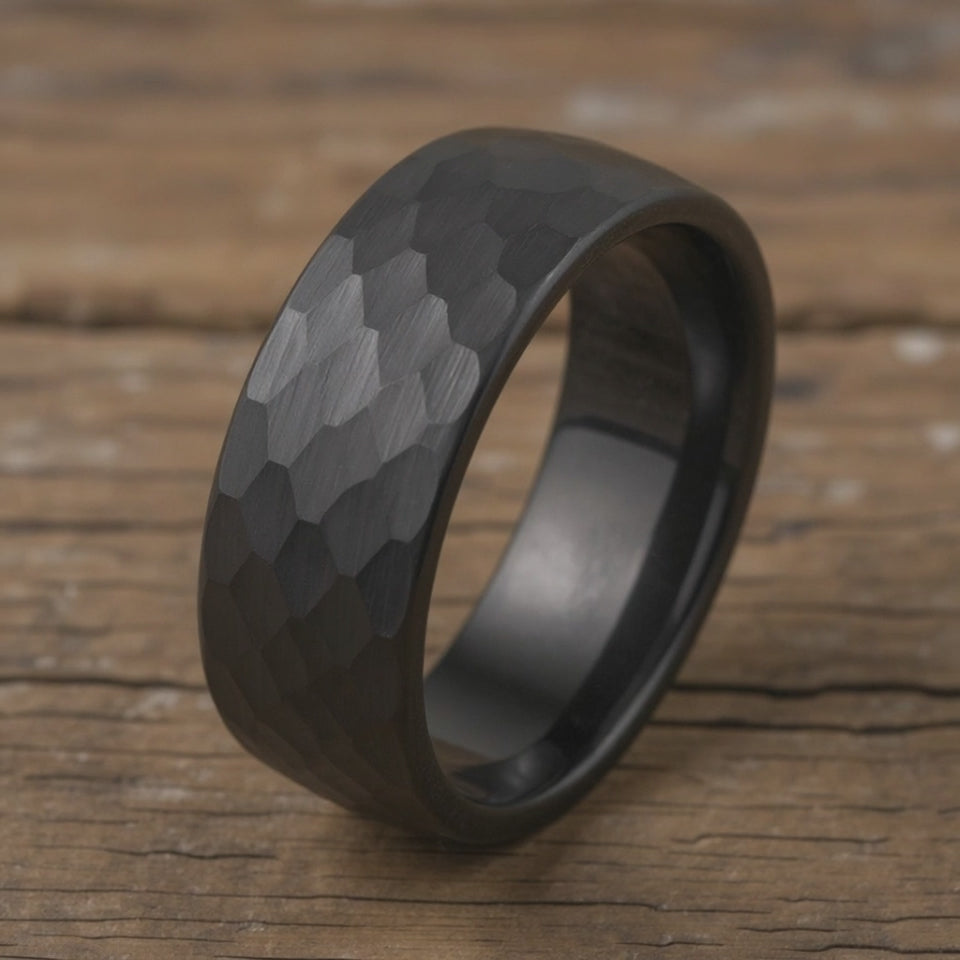 Black Tungsten + Hammered Finish