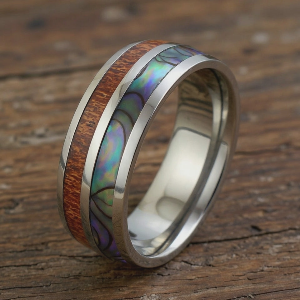 Silver Tungsten + Koa Wood + Abalone