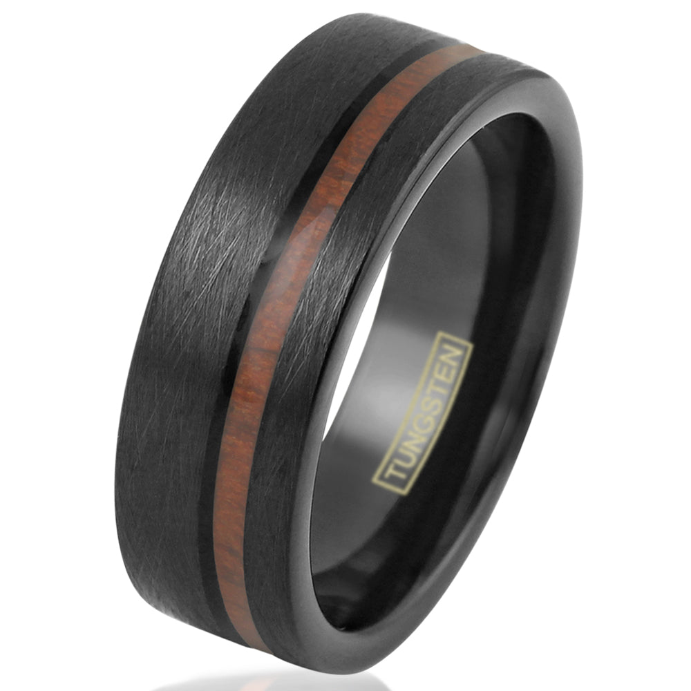 Black Tungsten + Koa Wood