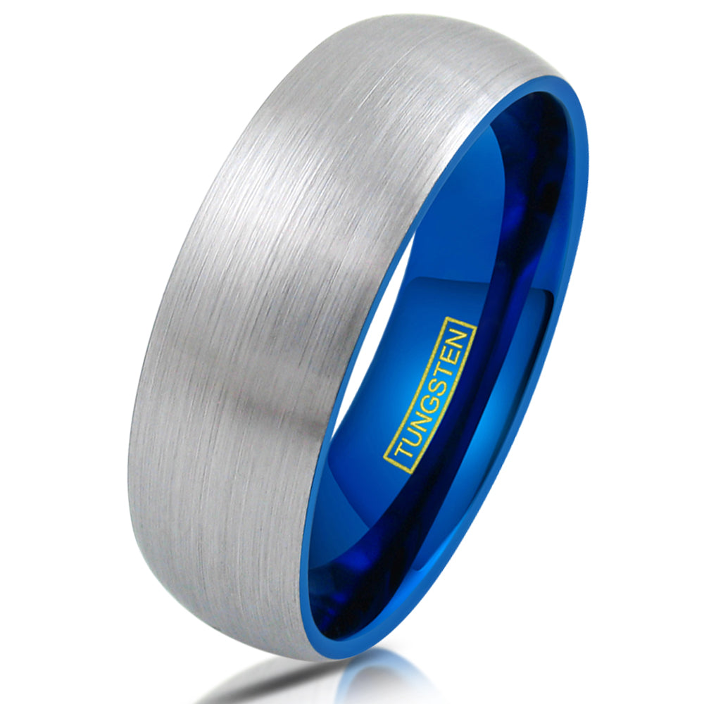 Blue Tungsten + Silver Brushed