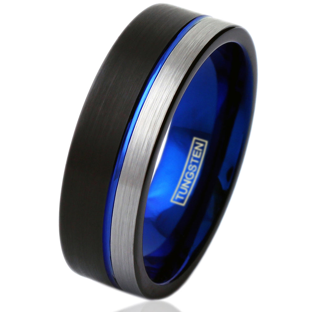 Black Tungsten + Cobalt Blue + Silver